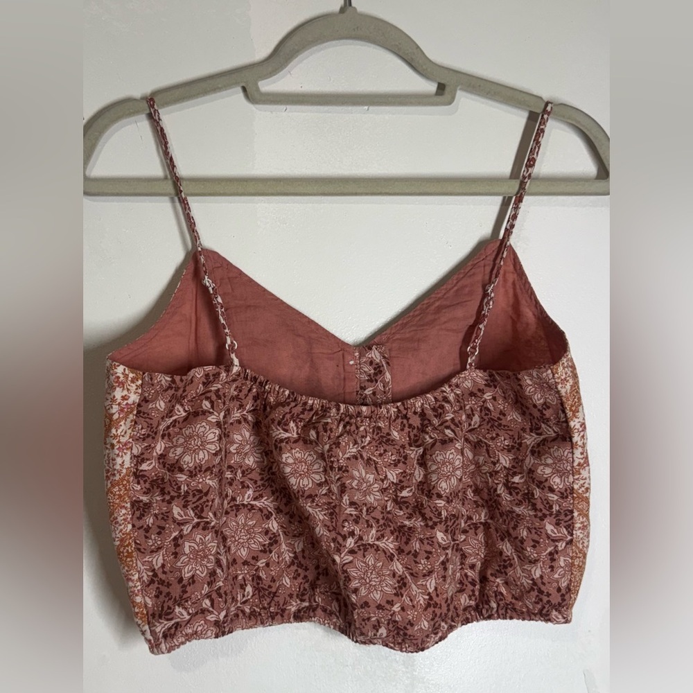 American Eagle Crop Top Floral Boho Quilted - Picture 3 of 6